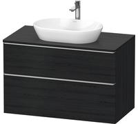 Duravit D-Neo, sous-vasque en console suspendue, 1000x664x550mm, 1x tiroir, 1x tiroir, avec poignée acier inox brossé, DE4968070160000, Couleur: Décor chêne noir mat