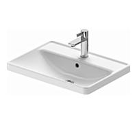 Duravit Vasque à encastrer D-Neo 60 x 44 cm rectangulaire blanc brillant, 1 trou, trop-plein (0357600027)