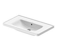 Duravit D-Neo vasque pour meuble 2367800060 80 x 48 cm, sans trou pour robinetterie, avec trop-plein, avec banc pour robinetterie