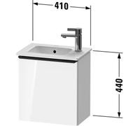 DURAVIT DE4259R2121 D-Neo bâti-support lavabo, mural, 1 porte, droite