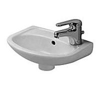 Duravit Design Classics lave-mains Duraplus Compact 0797354100 36,5x26,5cm, 2 trous de robinetterie pré-percés, avec trop-plein, banc de robinetterie, beige bahama
