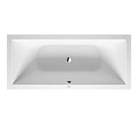 Duravit DuraSquare Baignoires à encastrer, rectangulaire, avec bâti-support, 2 pans de dos, 1800x800mm, blanc mat, 700426000000000