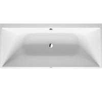Duravit DuraSquare Baignoire rectangulaire 700429000000000 180 x 80 x 46 cm, dos à la version murale, avec cadre, 2 dossiers en pente, blanc