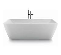 Duravit DuraSquare Baignoire en pose libre, 2 pentes de dos, avec garniture d'écoulement, 1850x850mm, blanc mat, 700430000000000