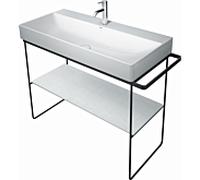 Duravit DuraSquare console en métal 0031031000 au sol, au lavabo 235310, chromé