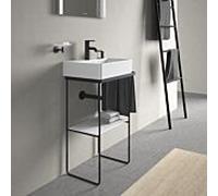 Duravit DuraSquare console en métal 0031094600, au sol, au lavabo 073245, noir mat