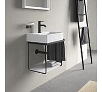 Duravit DuraSquare console en métal 0031104600 murale, sur lavabo 073245, noir mat