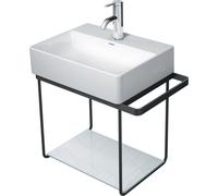 Duravit DuraSquare console en métal 51,6x33,3cm, pour lavabo 073245, suspendue au mur, 0031104600, Couleur: Noir Mat