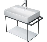 Duravit DuraSquare console en métal 66,5x38,1cm, pour lavabo 235660, porte-serviettes, montage mural, 0031144600, Couleur: Noir Mat