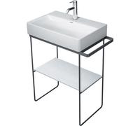 Duravit DuraSquare console en métal 66,5x45,1cm, pour lavabo 235660, porte-serviettes, debout au sol, 0031134600, Couleur: Noir Mat