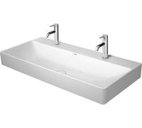 Duravit DuraSquare lavabo 2353100043 blanc, 100x47cm, 2 trous pour robinetterie, sans trop-plein