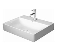 Duravit DuraSquare lavabo 23536000791 blanc wondergliss, 60x47cm, sans trou pour robinetterie, poli