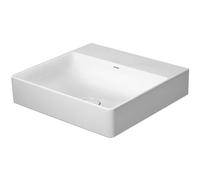 Duravit DuraSquare vasque pour meuble 2353500070 50 x 47 cm, sans trop-plein, avec plage de robinetterie, sans trou pour robinetterie, blanc