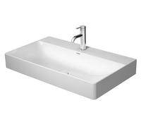 Duravit DuraSquare meuble vasque 23538000411 80 x 47 cm, sans trop-plein, avec 2000 robinetterie, trou robinetterie blanc WonderGliss