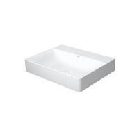 Duravit DuraSquare lavabo, 60x47cm, sans trou pour robinet, sans trop-plein, vitrifié par le dessous, 2353600070, Couleur: Blanc