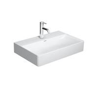 Duravit DuraSquare vasque au sol 2356600071 60x40cm, sans trop-plein, avec 2000 robinetterie, trou robinetterie blanc