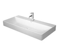 Duravit DuraSquare lavabo sans trop-plein 1 trou de robinetterie 100x47cm avec valve d'évacuation et cache en céramique blanc 2353100041