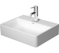 Duravit DuraSquare lave-mains, 45x35cm, 1 trou pour robinet, sans trop-plein, dessous émaillé, 0732450041, Couleur: Blanc