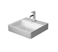 Duravit DuraSquare meuble vasque poncé 2353500071 50x47cm, sans trop-plein, avec 2000 robinetterie, trou robinetterie blanc
