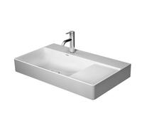 Duravit DuraSquare asymétriquement 2348800071 80 x 47 cm, sans trop-plein, avec plage de robinetterie, vasque à gauche, trou robinetterie 2000 blanc