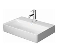 Duravit DuraSquare vasque au sol 23566000791 60x40cm, sans trop-plein, avec plage de robinetterie, sans trou pour robinetterie, blanc WonderGliss