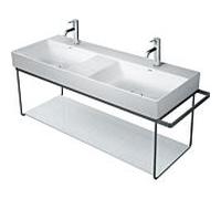 Duravit DuraSquare console en métal 126,5x45,1cm, pour lavabo 235312, montage mural, 0031184600, Couleur: Noir Mat