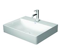 Duravit DuraSquare vasque 23536000731 blanc wondergliss, 60x47cm, 3 trous pour robinetterie, rectifié