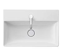 Duravit DuraSquare lavabo 23566000411 600x400mm, blanc Wondergliss, sans trop-plein