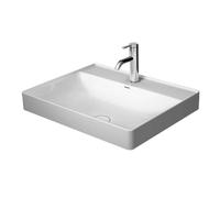 Duravit DuraSquare - Vasque 60x47 cm, sans trop-plein, avec un trou pour robinet, DuraCeram, avec WonderGliss, blanc 23546000411