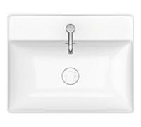 Duravit DuraSquare vasque à poser sol 23546000411 60x47cm, sans trop-plein, avec groupe de trous de robinetterie, trou de robinetterie 2000 , blanc WonderGliss
