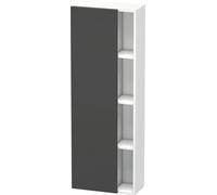 Duravit DuraStyle Armoire haute 1238, 1 porte battante, charnières à gauche, hauteur : 1400mm, profondeur : 240mm, DS1238L4918, Couleur: Décor Graphite Mat / Blanc Mat Décor Mat