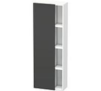 Duravit DuraStyle Armoire haute 1238, 1 porte battante, charnières à gauche, hauteur : 1400mm, profondeur : 240mm, DS1238L4918, Couleur: Décor Graphite Mat / Blanc Mat Décor Mat