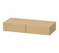 Duravit DuraStyle étagère tiroir DS827003030 100 x 44 cm, 2 tiroirs, chêne naturel, avec support console