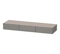 Duravit DuraStyle étagère tiroir DS827204343 150 x 44 cm, 3 tiroirs, basalte mat, avec support console
