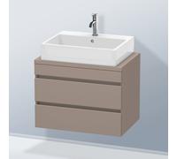 Duravit DuraStyle Meuble bas pour plan de toilette, 2 tiroirs, DS530604343,