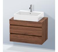 Duravit DuraStyle Meuble bas pour plan de toilette, 2 tiroirs, DS530702121,