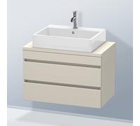 Duravit DuraStyle Meuble bas pour plan de toilette, 2 tiroirs, DS530709191,