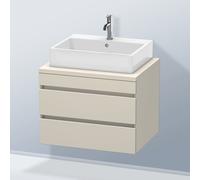 Duravit DuraStyle Meuble bas pour plan de toilette, 2 tiroirs, DS531609191,
