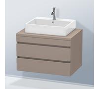 Duravit DuraStyle Meuble bas pour plan de toilette, 2 tiroirs, DS531704343,