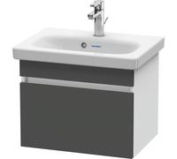 Duravit DuraStyle meuble sous-lavabo mural 6303, 1 tiroir, 500mm, pour DuraStyle, DS630304918, Couleur: Décor Graphite Mat / Blanc Mat Décor Mat