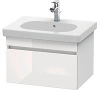 Duravit DuraStyle meuble sous-lavabo mural 6383, 1 tiroir, 600mm, pour D-Code, DS638302218, Couleur: Décor Blanc Brillant / Décor Blanc Mat / Décor Blanc Mat