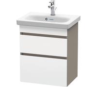 Duravit DuraStyle meuble sous-lavabo mural 6403, 2 tiroirs, 500mm, pour DuraStyle, DS640301843, Couleur: Blanc mat / Basalte mat