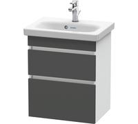 Duravit DuraStyle meuble sous-lavabo mural 6403, 2 tiroirs, 500mm, pour DuraStyle, DS640304918, Couleur: Décor Graphite Mat / Blanc Mat Décor Mat