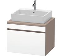 Duravit – Meuble sous-lavabo DuraStyle DS531101843 – 1 tiroir – 700 mm – Blanc mat / Basalte mat