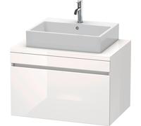 Duravit DuraStyle vasque DS531202222 80 x 54,8 cm, blanc brillant, pour console, 2000 coulissant