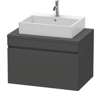 Duravit Meuble sous-lavabo DuraStyle DS531204949 1 tiroir 80 cm décor graphite mat pour console