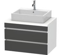 Duravit DuraStyle vasque DS531704918 80 x 54,8 cm, graphite mat / blanc mat, pour console, 2 tiroirs