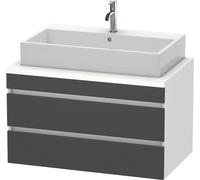 Duravit DuraStyle vasque DS531804918 90 x 54,8 cm, graphite mat / blanc mat, pour console, 2 tiroirs