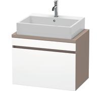 Duravit DuraStyle vasque DS530101843 70 x 47,8 cm, blanc mat / basalte mat, pour console, coulissant 2000