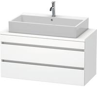 Duravit DuraStyle meuble sous-lavabo pour console compacte, 2 tiroirs, 1000mm, DS530901818, Couleur: Blanc Matt / Blanc Matt
